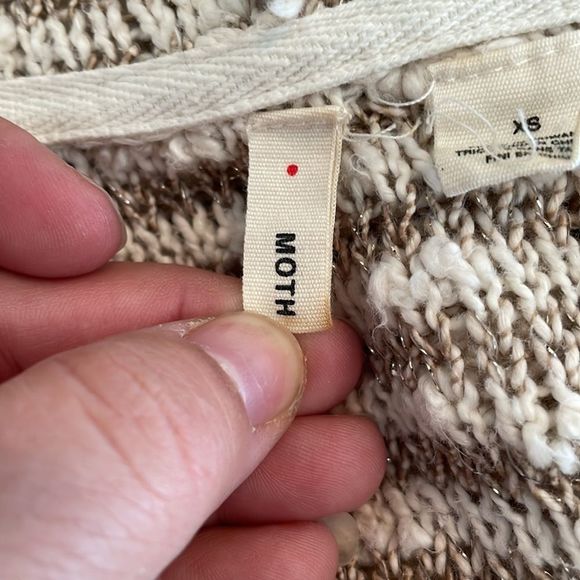 Anthropologie Moth open front sweater with hood size extra small - Picture 7 of 9